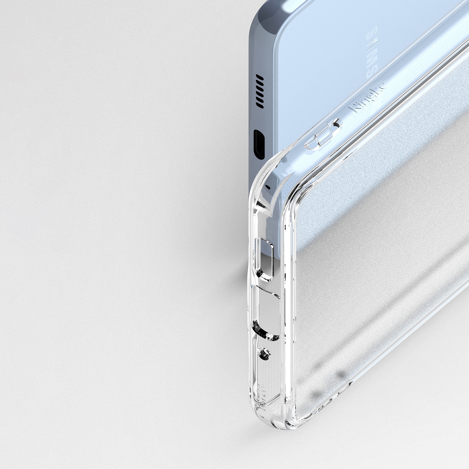 Ringke Fusion Matte tpu-etui med en gennemsigtig Samsung Galaxy A73-gelramme