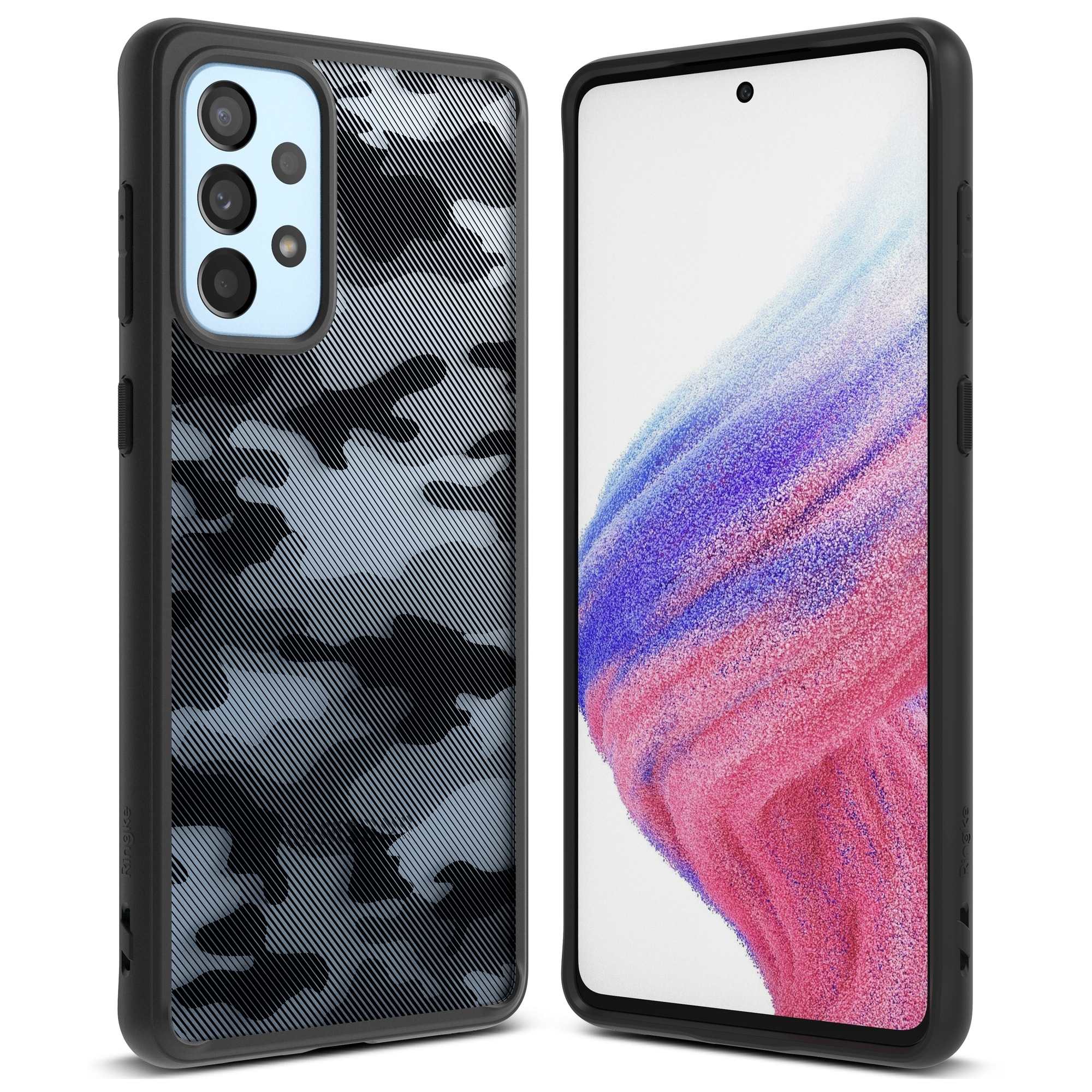 Ringke Fusion Matte tpu fodral med ram för Samsung Galaxy A73 svart