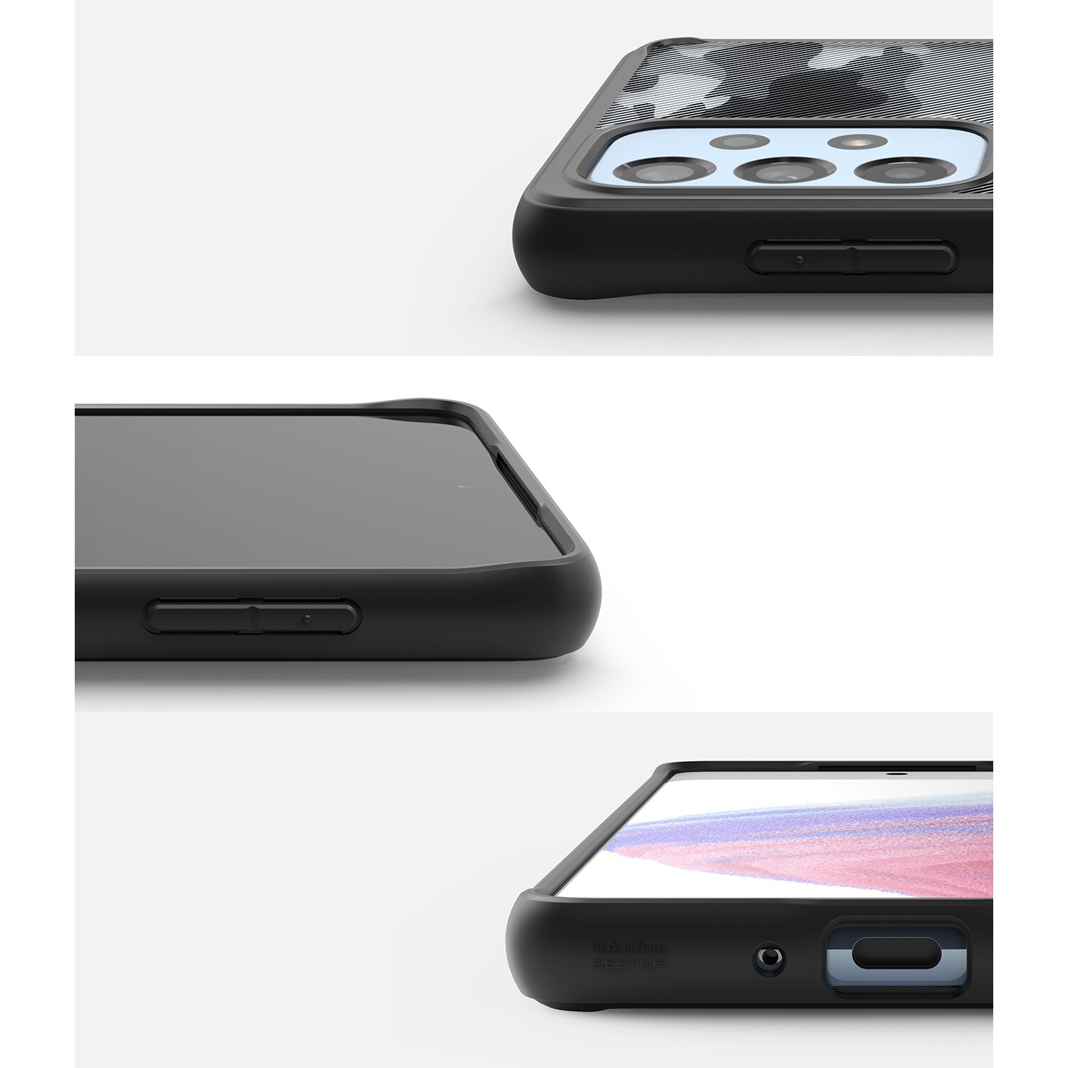 Ringke Fusion Matte tpu-etui med ramme til Samsung Galaxy A73 sort