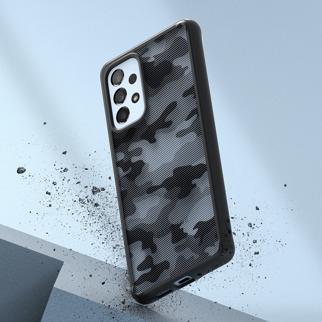 Ringke Fusion Matte tpu-etui med ramme til Samsung Galaxy A73 sort