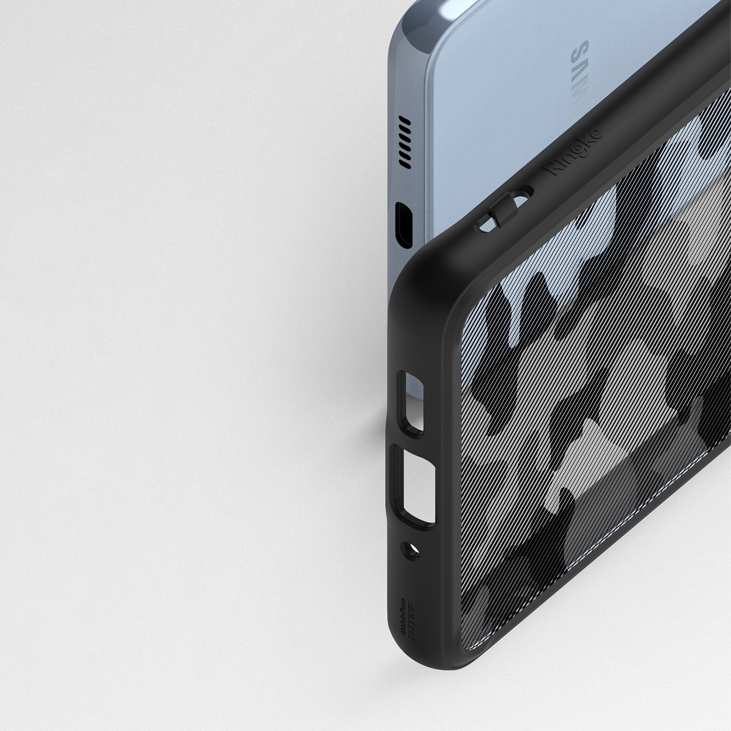 Ringke Fusion Matte tpu-etui med ramme til Samsung Galaxy A73 sort
