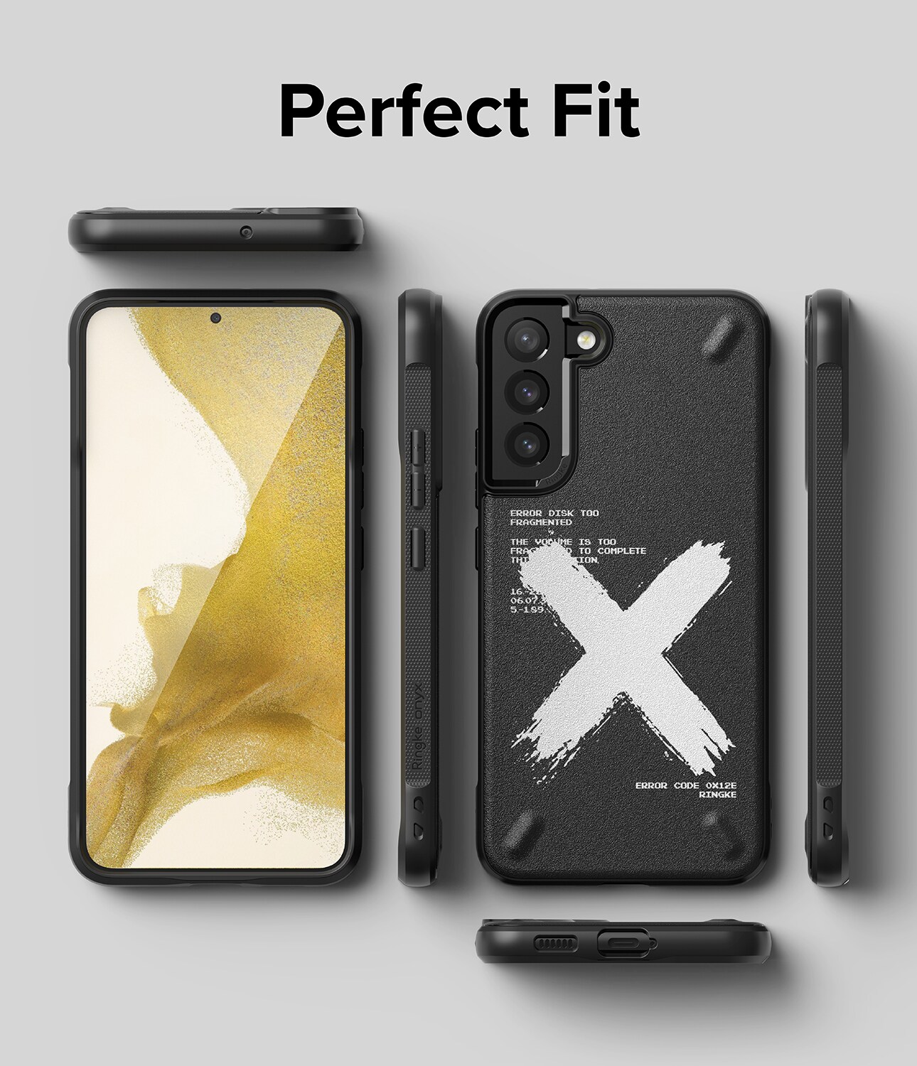 Ringke Onyx Design Slitstarkt Fodral för Samsung Galaxy S22 + (S22 Plus) svart (X) ()