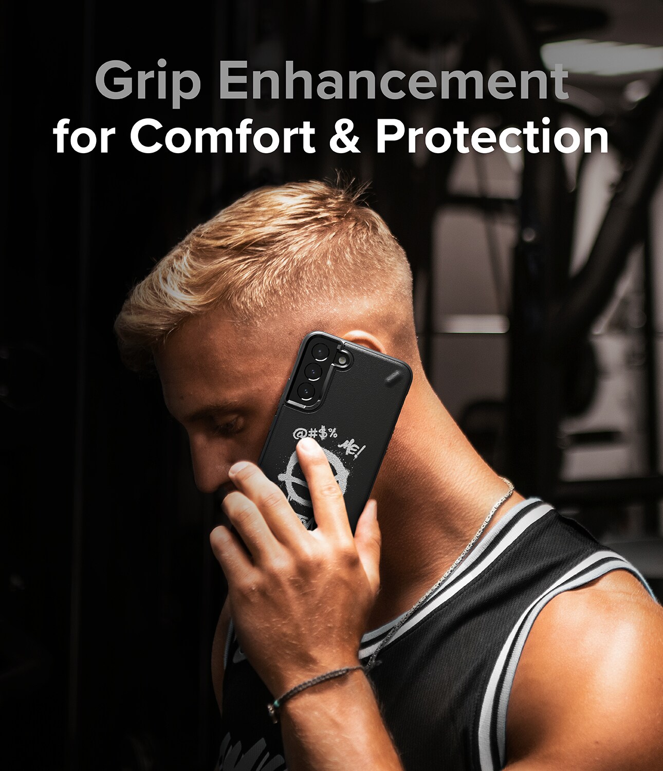 Ringke Onyx Design Hållbart TPU-skydd för Samsung Galaxy S22 + (S22 Plus) svart (Graffiti) ()