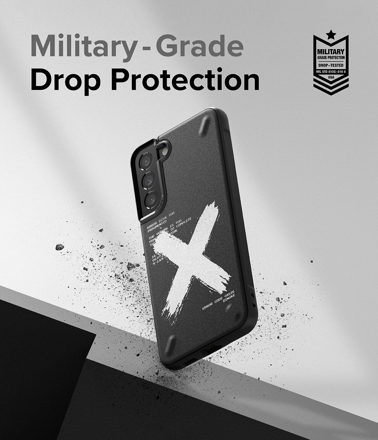 Ringke Onyx Design Hållbart TPU-skydd för Samsung Galaxy S22 + (S22 Plus) svart (Graffiti) ()