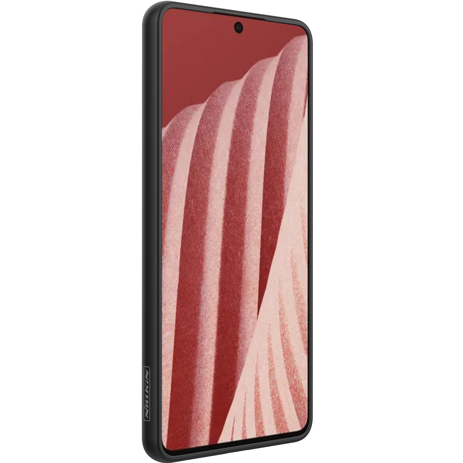 Nillkin Textured Case for Samsung Galaxy A73 - Holdbart etui med gelramme og nylonbagside, sort