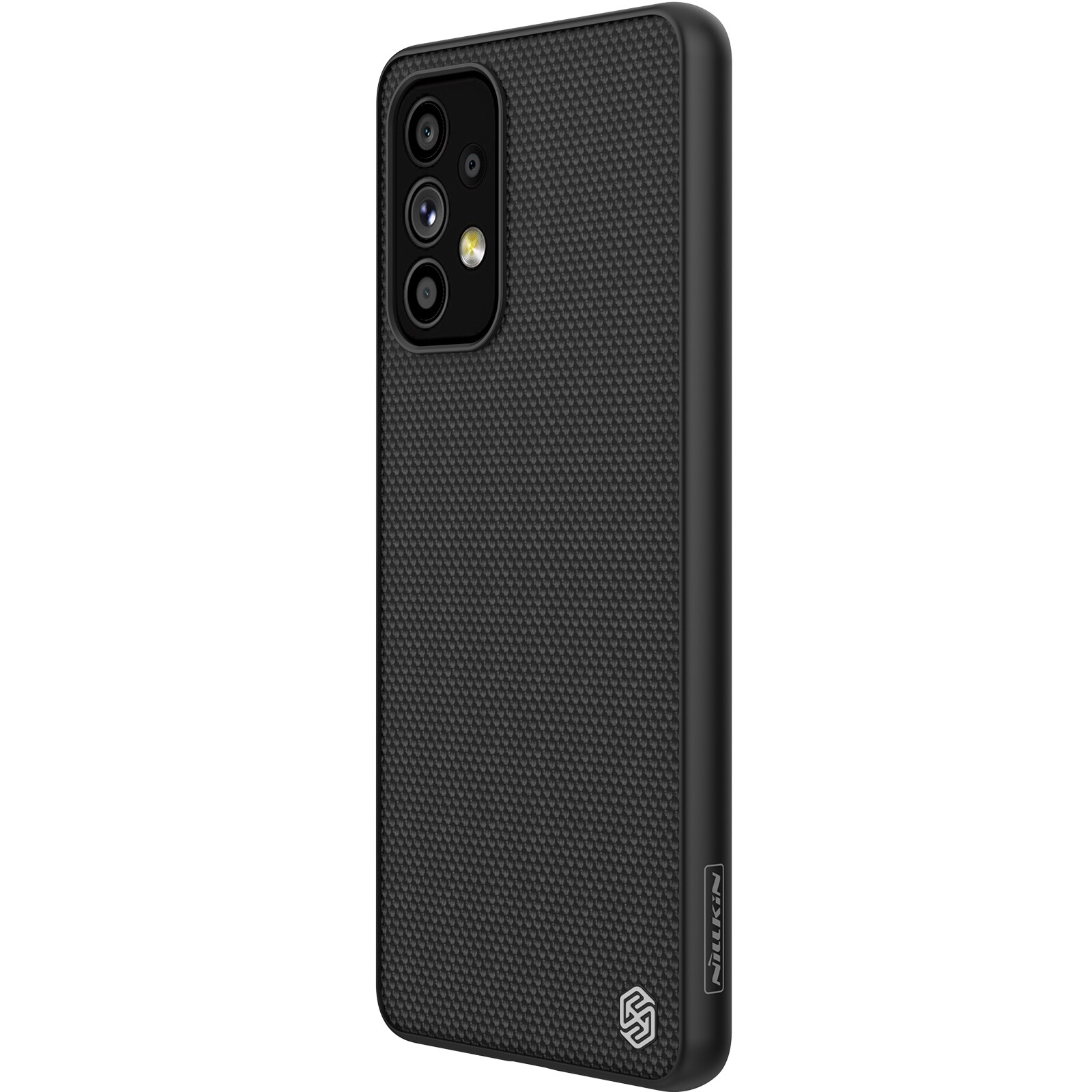 Nillkin Textured Case for Samsung Galaxy A73 - Holdbart etui med gelramme og nylonbagside, sort