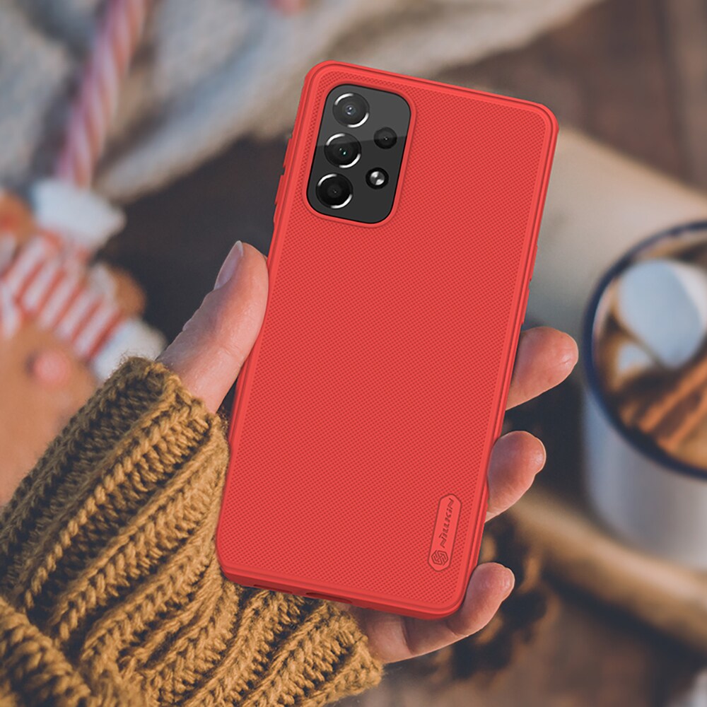 Nillkin Super Frosted Shield Pro holdbart cover til Samsung Galaxy A73 rød