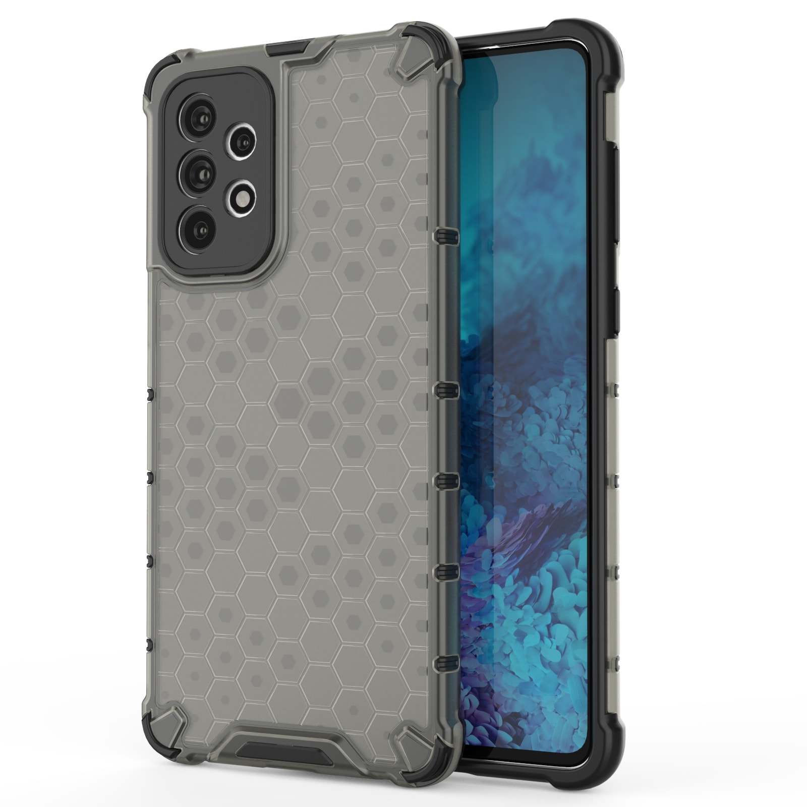 Honeycomb-fodral pansarskydd med gelram för Samsung Galaxy A73 svart