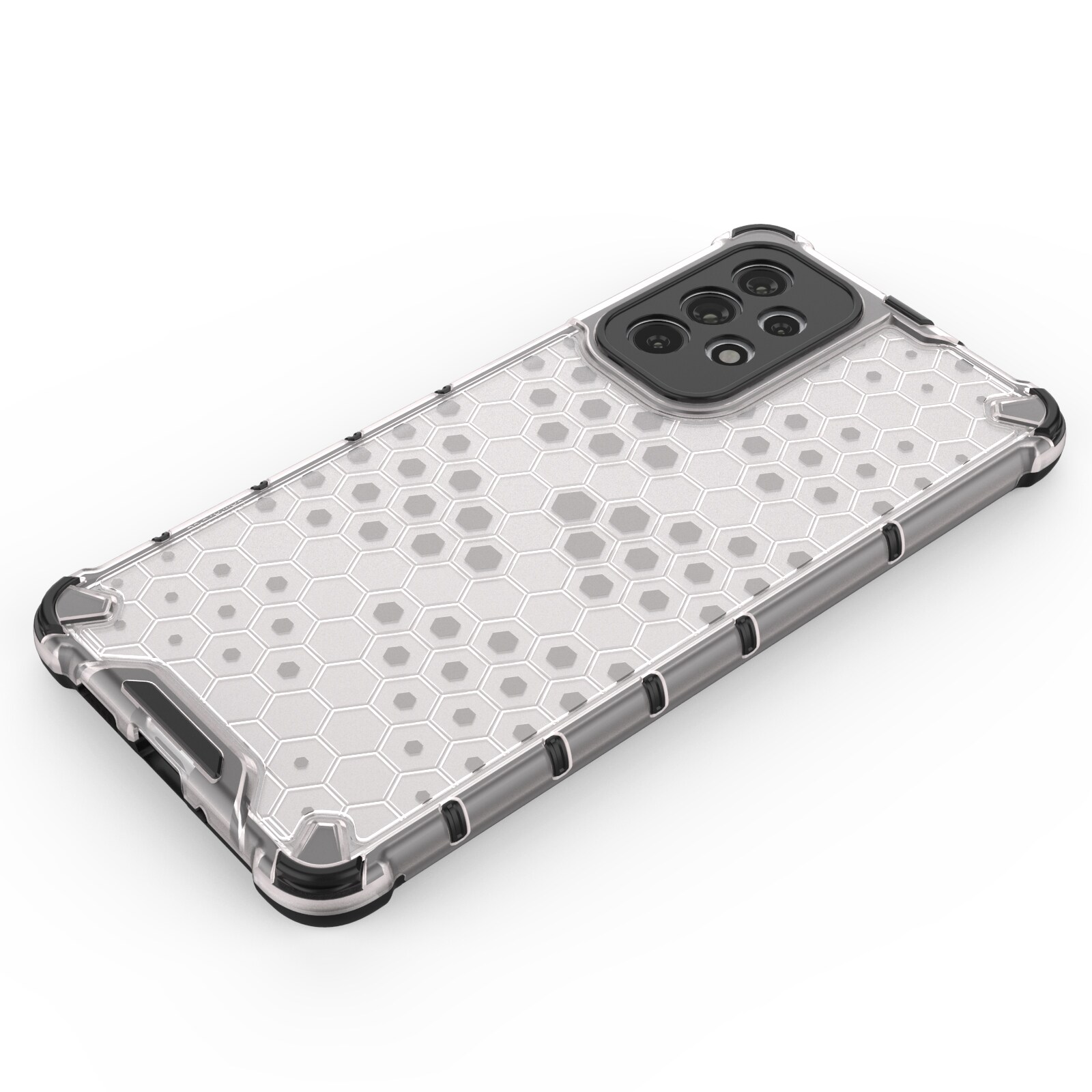 Honeycomb-fodral pansarskydd med gelram för Samsung Galaxy A73 svart