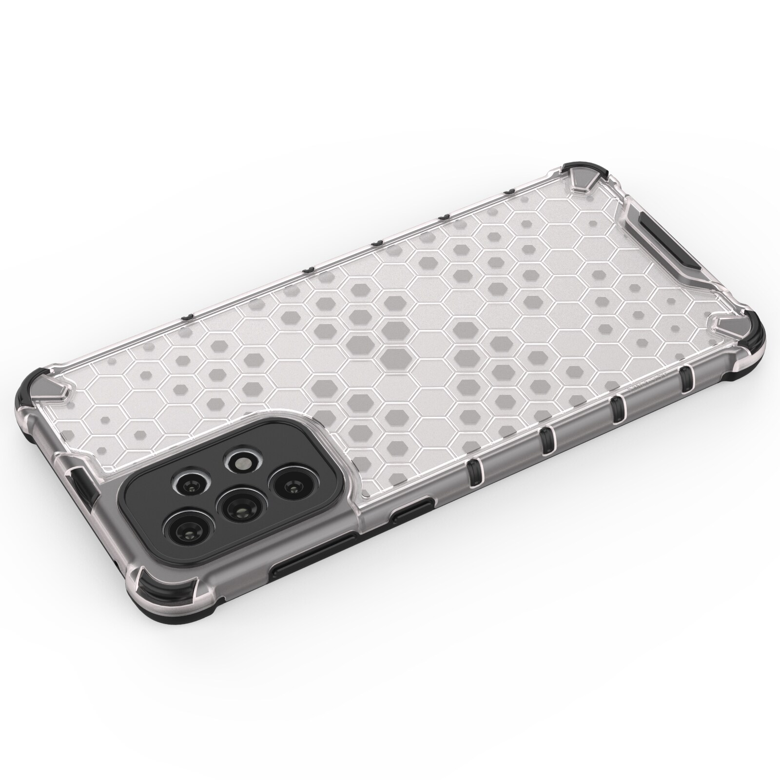 Honeycomb-fodral pansarskydd med en gelram för Samsung Galaxy A73 transparent