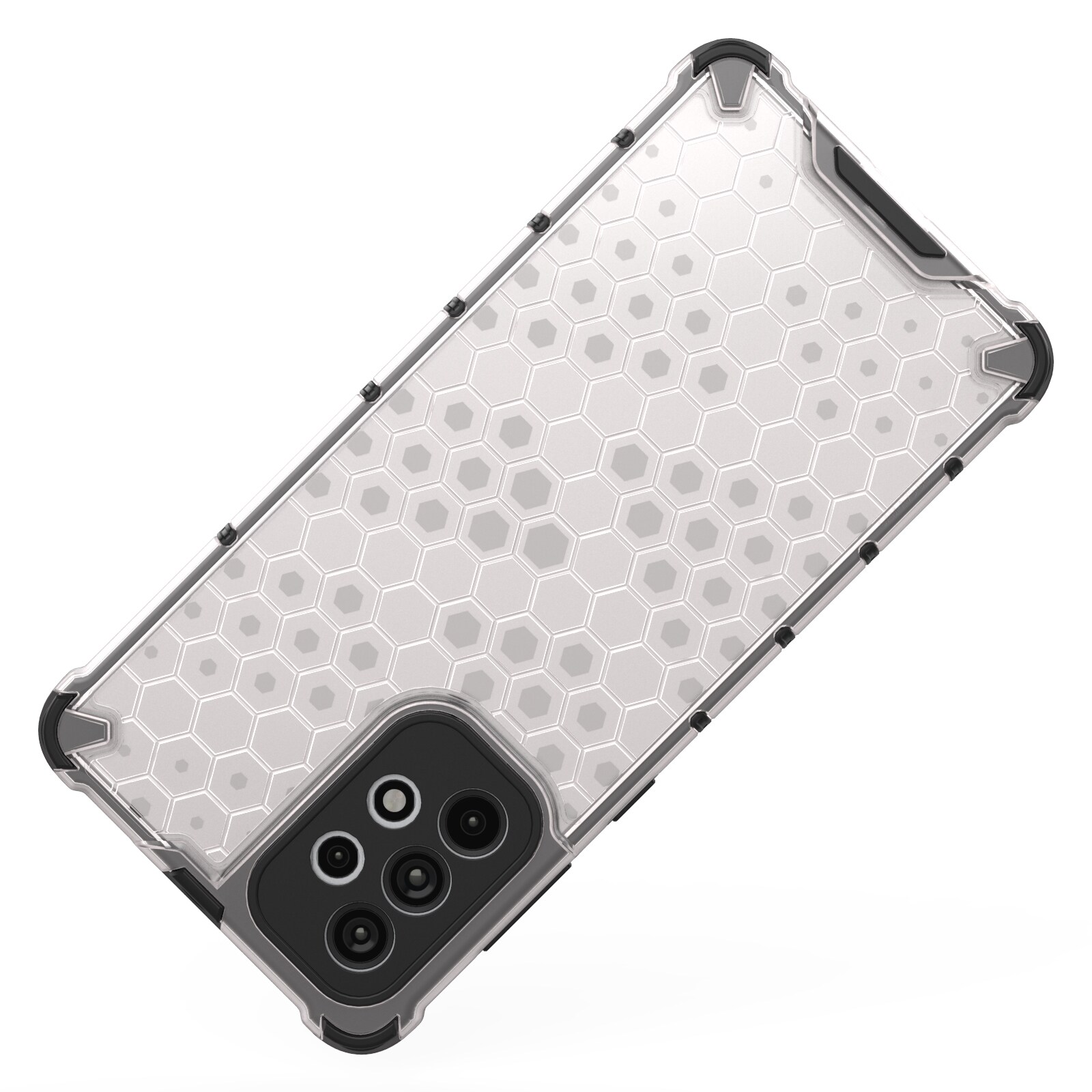 Honeycomb-fodral pansarskydd med en gelram för Samsung Galaxy A73 transparent