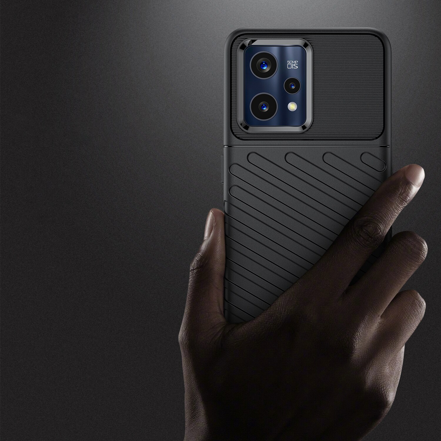 Thunder Case Flexibelt pansarskydd för Realme 9 Pro + (9 Pro Plus) svart