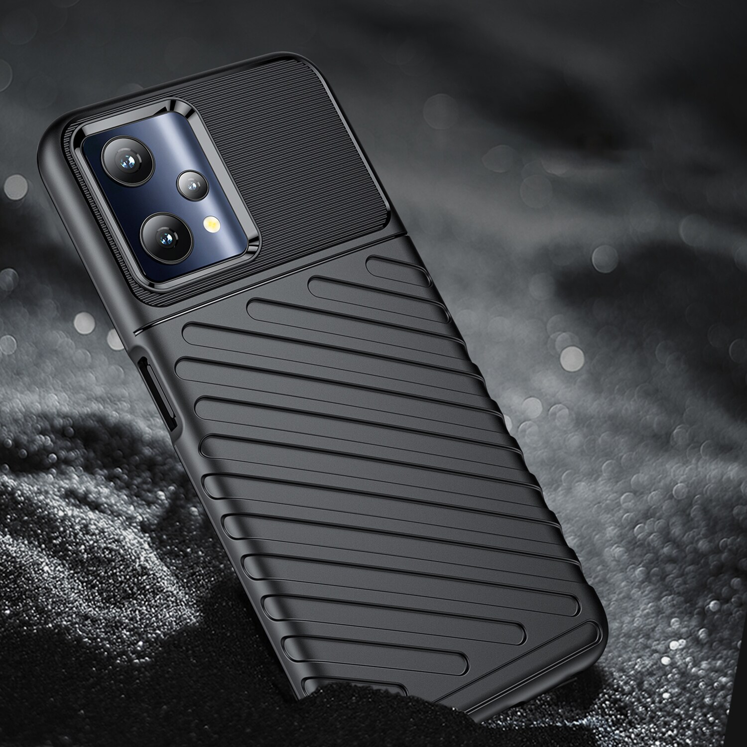 Thunder Case flexibelt pansarskydd Realme 9 Pro svart