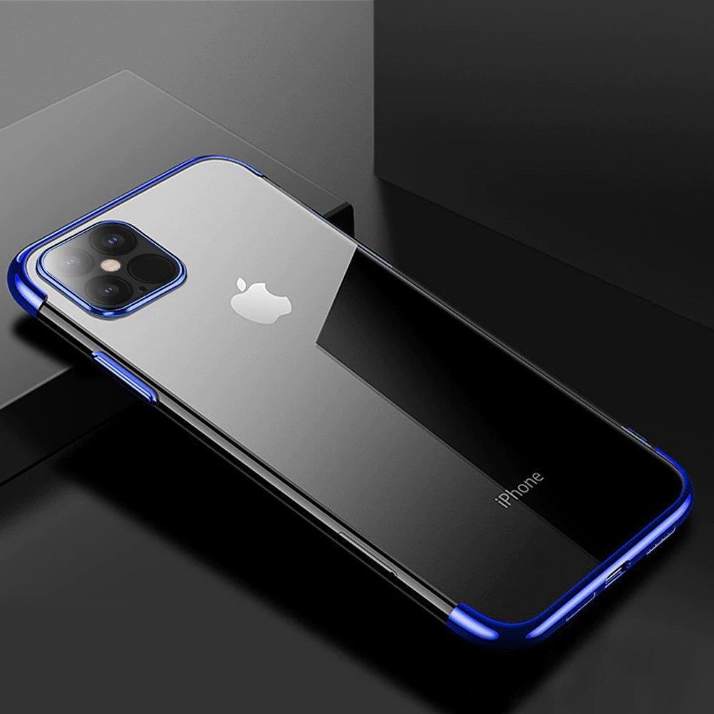 Clear Color cover TPU gel cover med en metallisk ramme til Samsung Galaxy S22 + (S22 Plus) blå