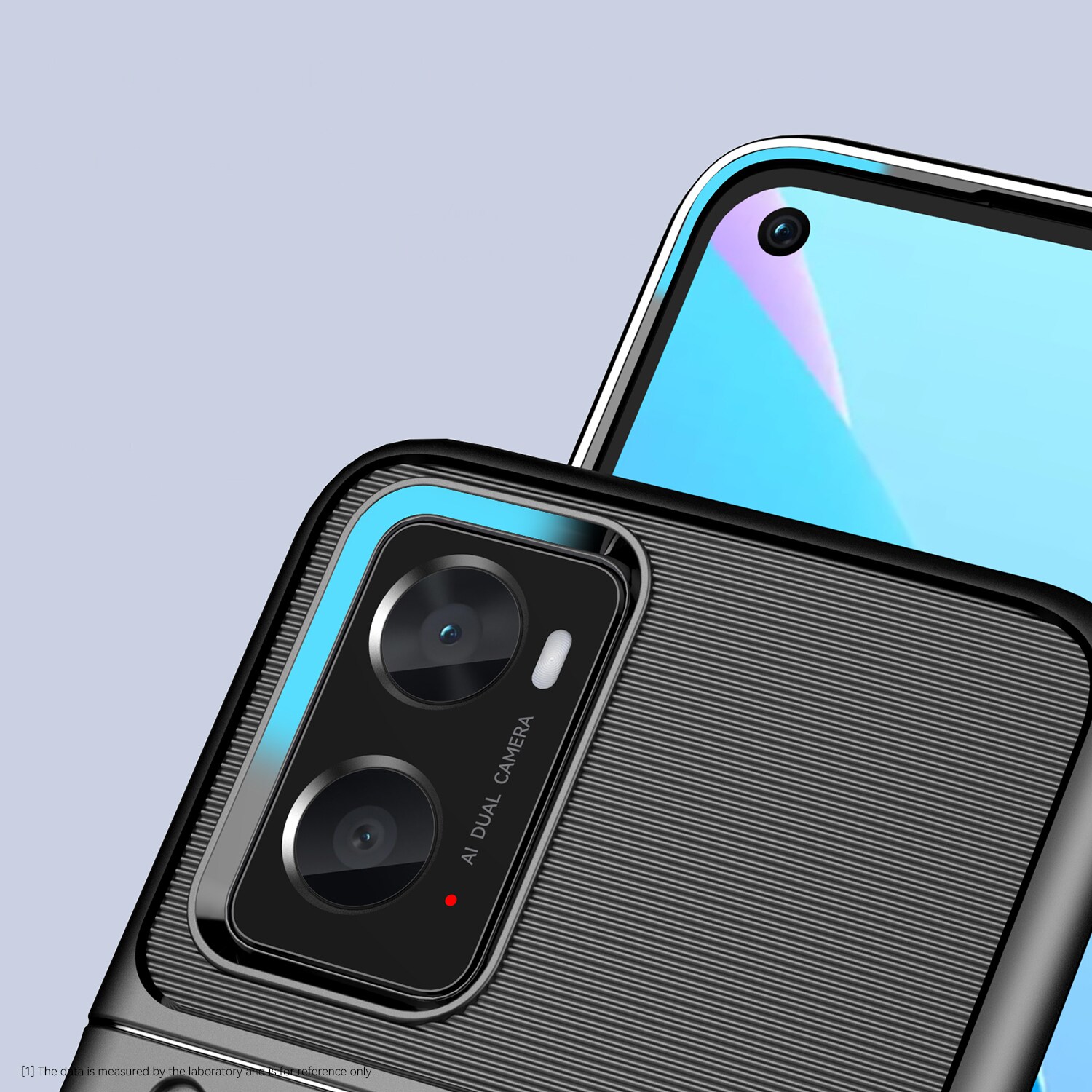 Thunder Case flexibelt pansarskydd för Oppo A76 / Oppo A36 / Realme 9i svart