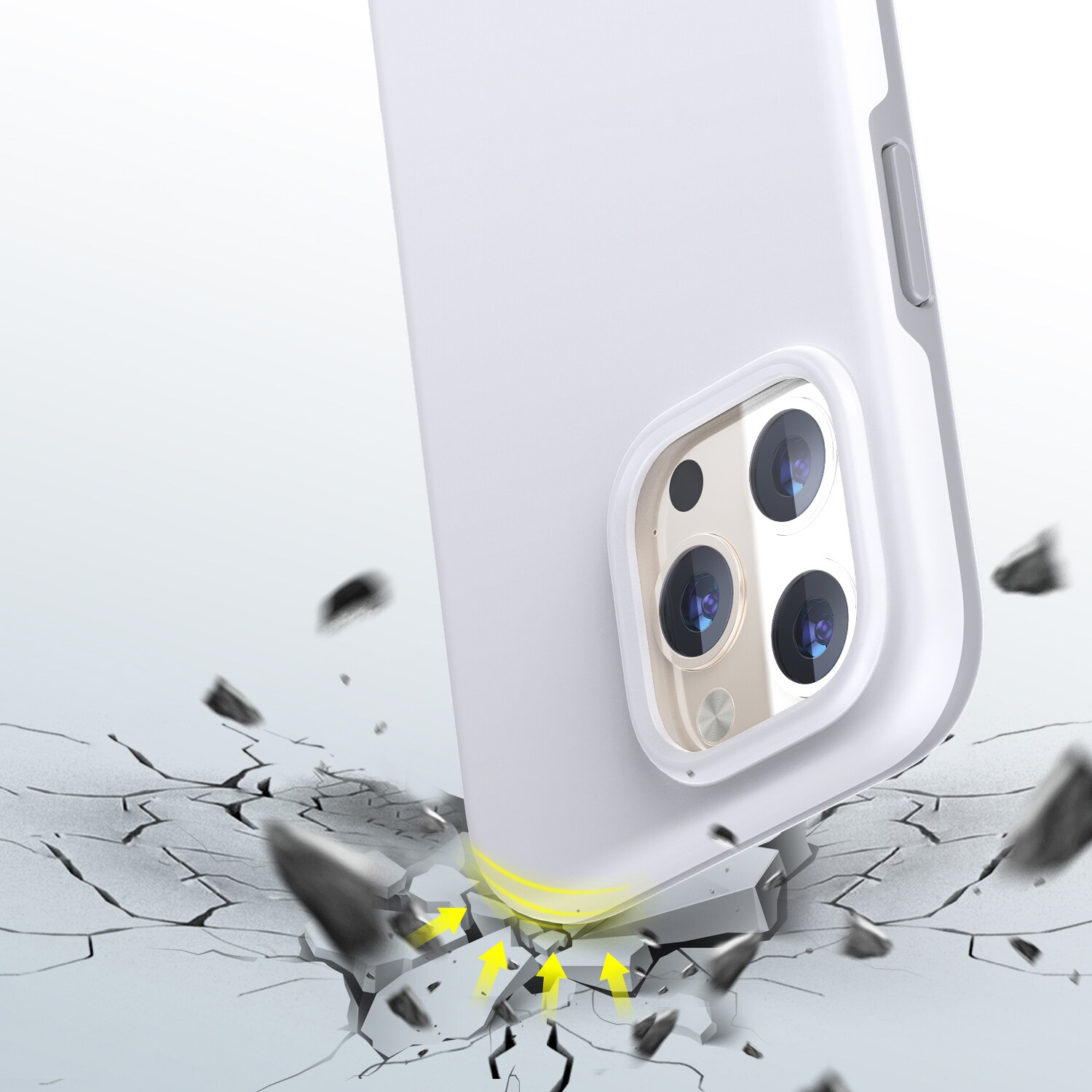 Choetech MFM Anti-drop-fodral tillverkat för MagSafe för iPhone 13 Pro vit (PC0113-MFM-WH)