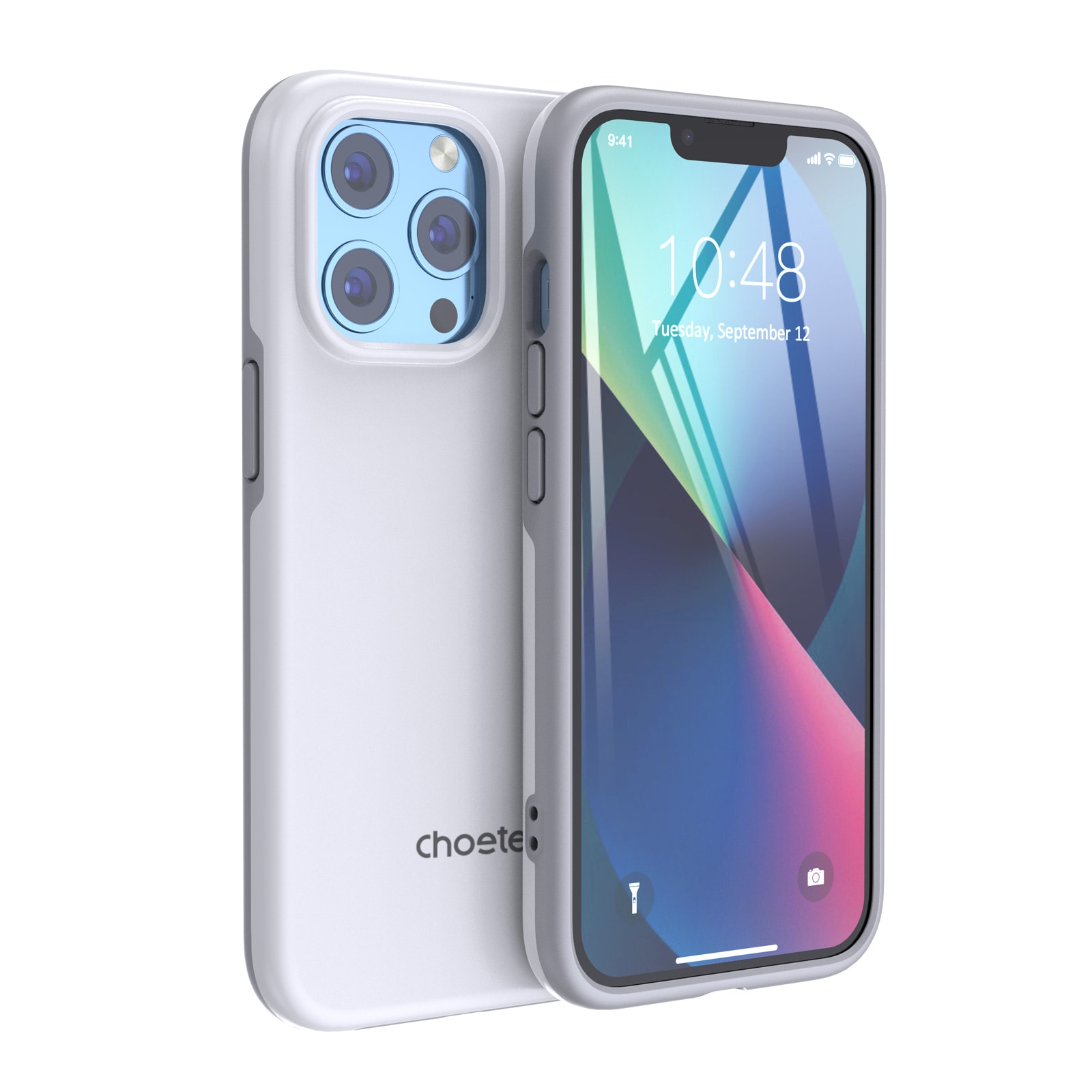Choetech MFM Anti-drop-fodral tillverkat för MagSafe för iPhone 13 Pro vit (PC0113-MFM-WH)