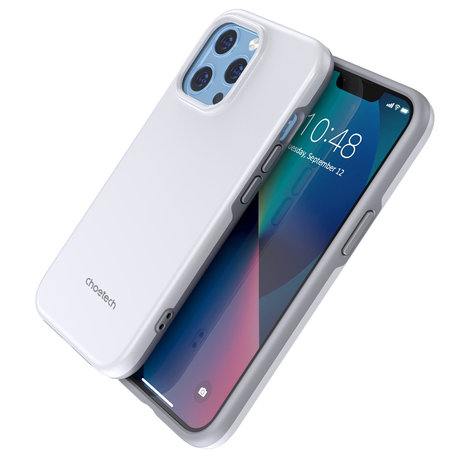 Choetech MFM Anti-drop-fodral tillverkat för MagSafe för iPhone 13 Pro vit (PC0113-MFM-WH)