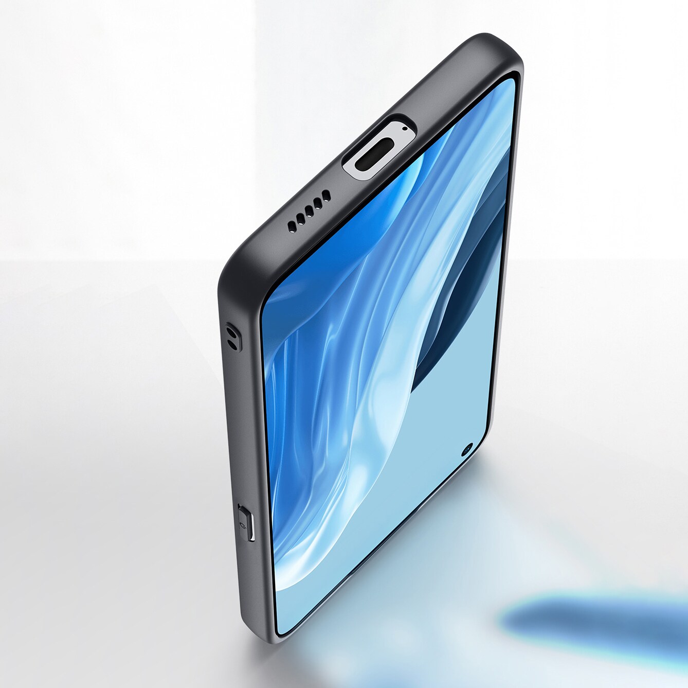 Dux Ducis Fino etui dækket med nylonmateriale Oppo Reno7 Pro 5G sort