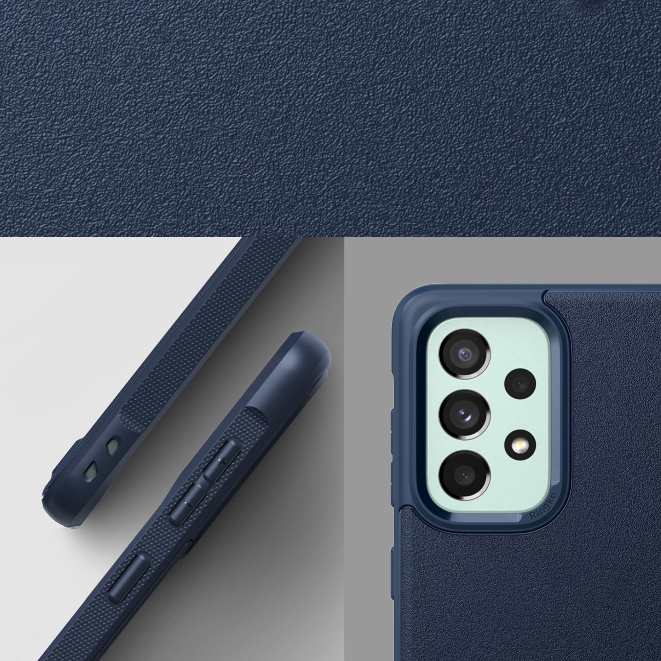 Ringke Onyx holdbart cover til Samsung Galaxy A73 marineblå