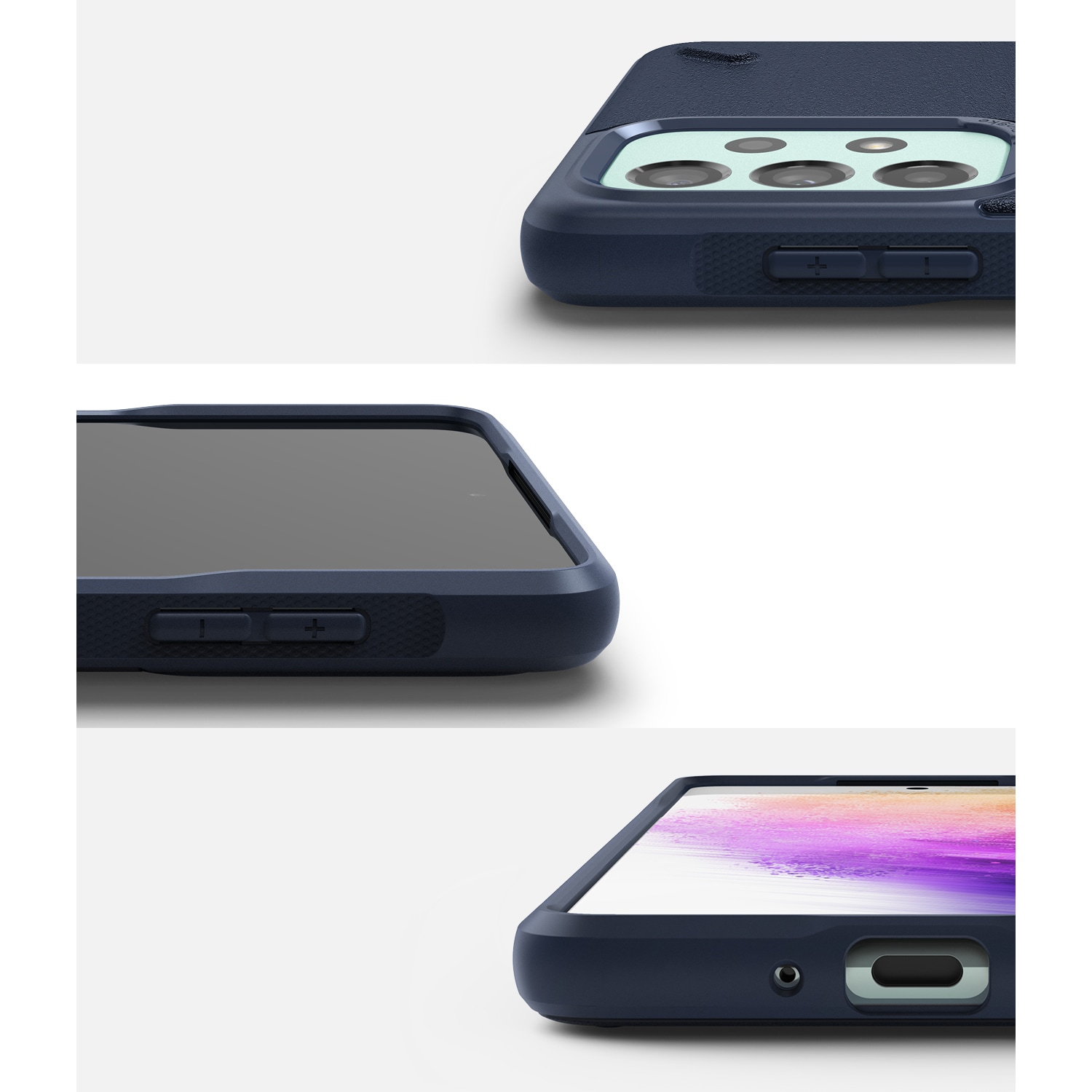 Ringke Onyx holdbart cover til Samsung Galaxy A73 marineblå