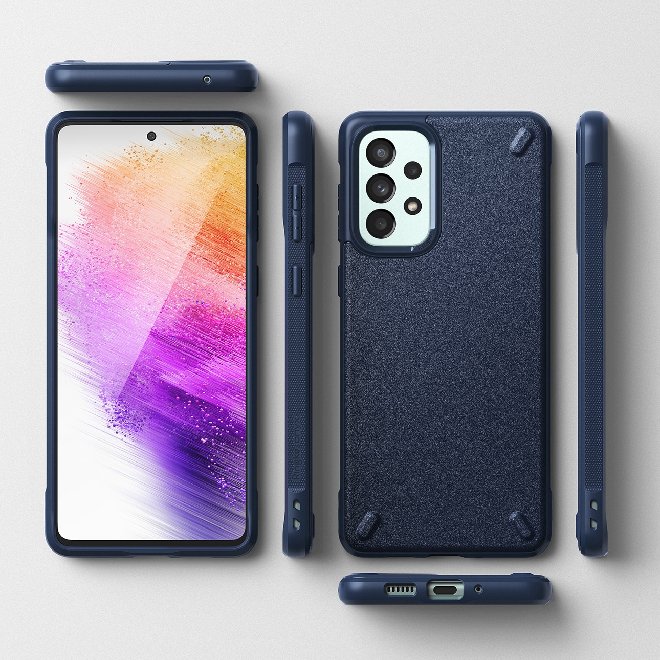 Ringke Onyx holdbart cover til Samsung Galaxy A73 marineblå