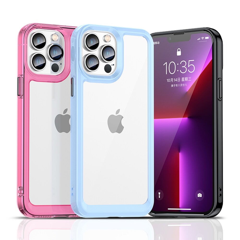 Outer Space Case för iPhone 12 Pro Max hårt fodral med gelram blå
