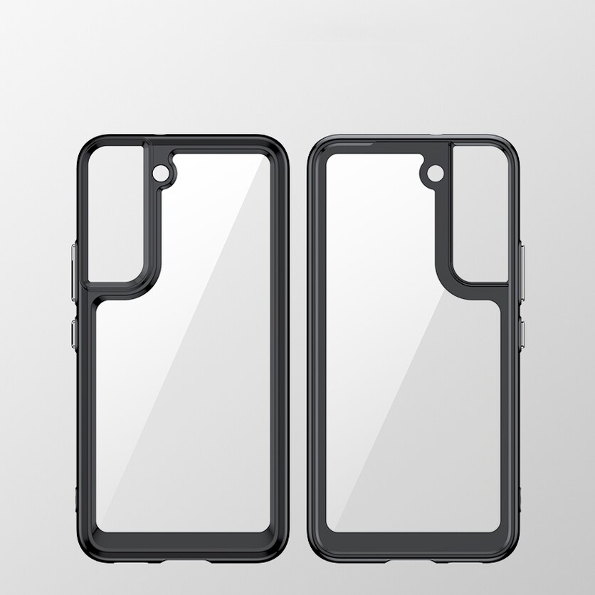 Outer Space Case Cover til Samsung Galaxy S22 + (S22 Plus) Hårdt cover med gelramme Blå