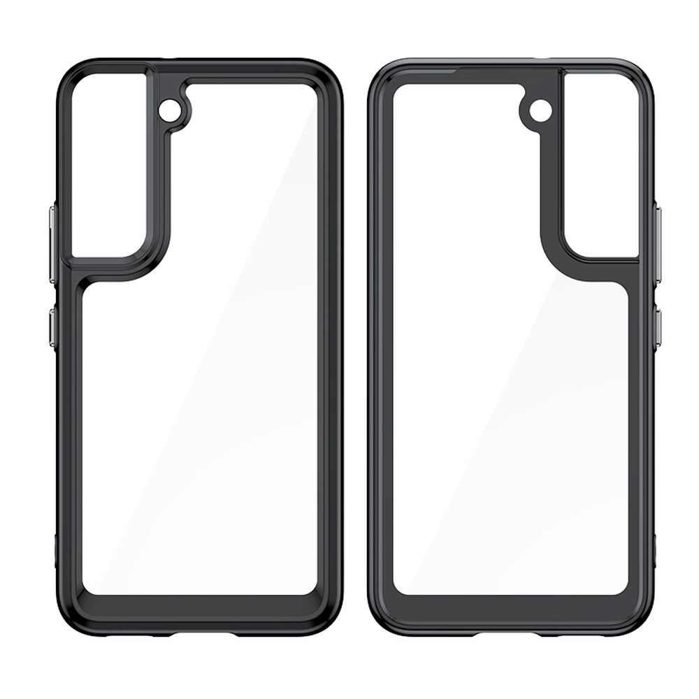 Outer Space Case Cover til Samsung Galaxy S22 + (S22 Plus) Hårdt cover med gelramme Blå