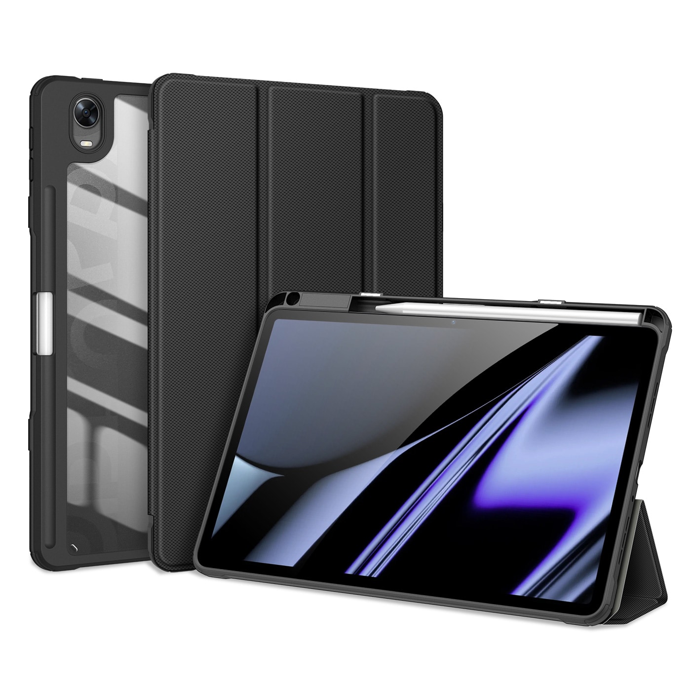 Dux Ducis Toby Armored Flip Smart Case för Oppo Pad med pennhållare Svart