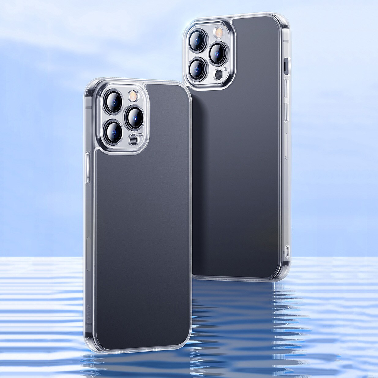 Baseus Frostat glasfodral för iPhone 13 Pro Max Hårt fodral med gelram Transparent (ARWS000802)