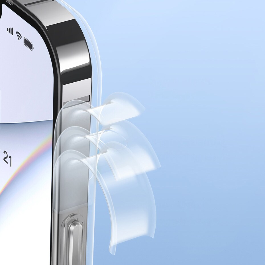 Baseus Frostat glasfodral för iPhone 13 Pro Max Hårt fodral med gelram Transparent (ARWS000802)