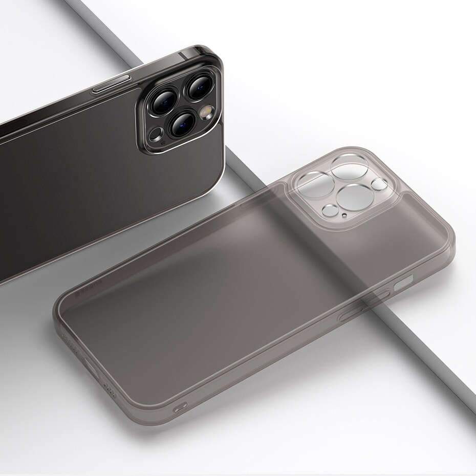 Baseus Frostat glasfodral för iPhone 13 Pro Max Hårt fodral med gelram Transparent (ARWS000802)