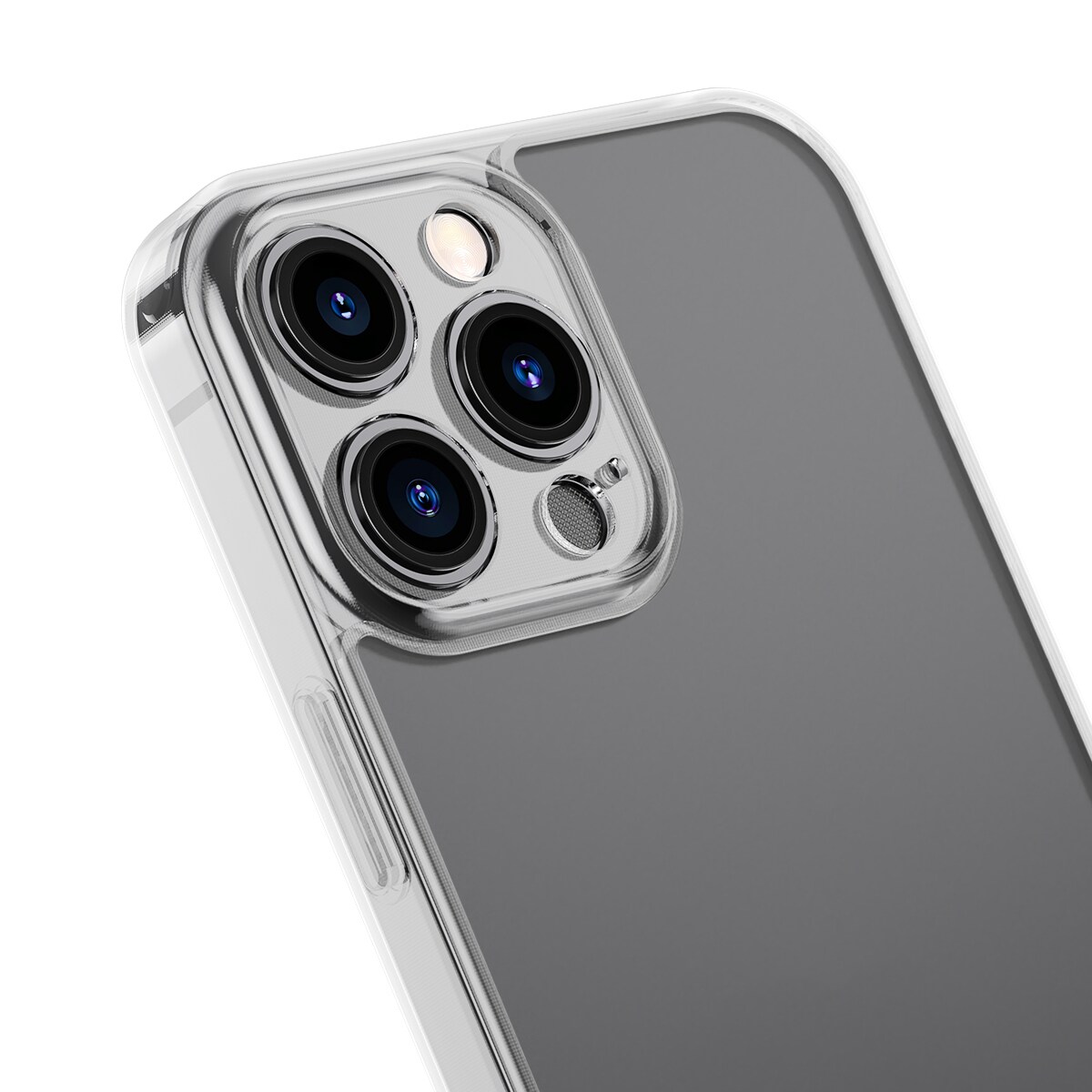 Baseus Frostat glasfodral för iPhone 13 Pro Max Hårt fodral med gelram Transparent (ARWS000802)