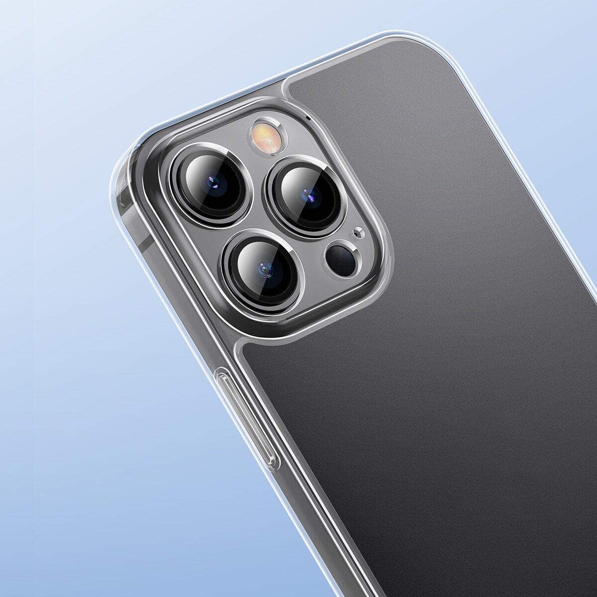 Baseus Frostat glasfodral för iPhone 13 Pro Max Hårt fodral med gelram Transparent (ARWS000802)