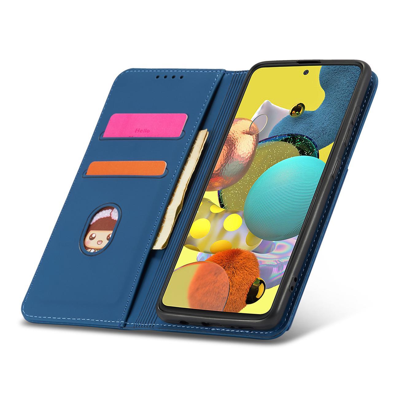 Magnet Kortetui Etui til Samsung Galaxy A13 5G Pung Pung Kortholder Blå