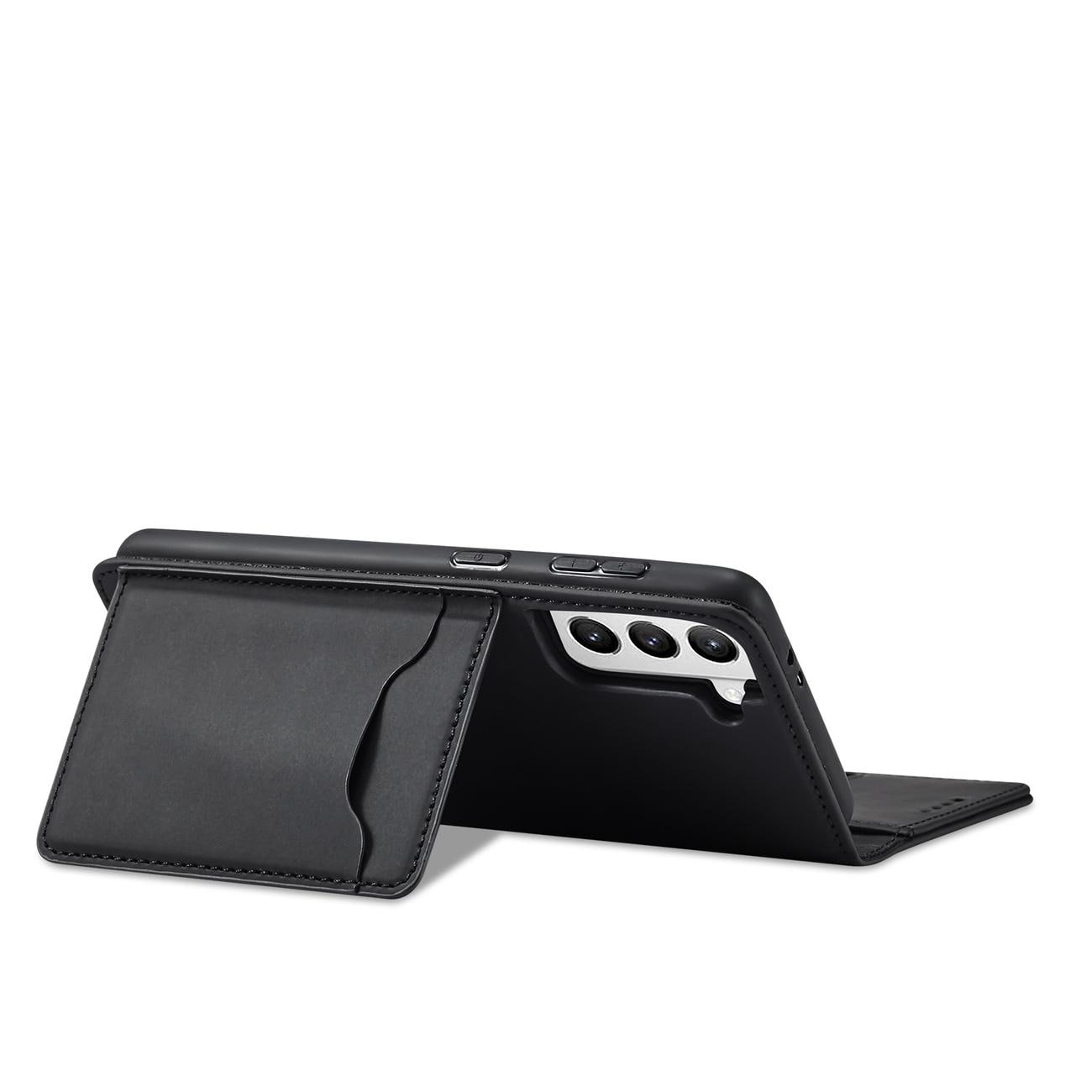 Magnet Kortetui til Samsung Galaxy S22 + (S22 Plus) Pouch Wallet Kortholder Sort