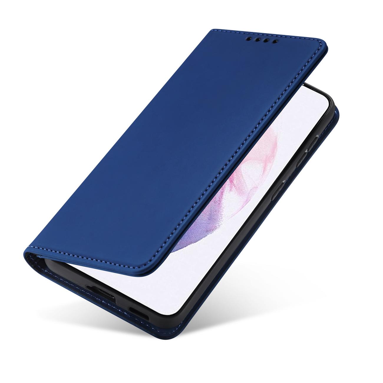 Magnet Kortetui Etui til Samsung Galaxy S22 + (S22 Plus) Pung Pung Kortholder Blå