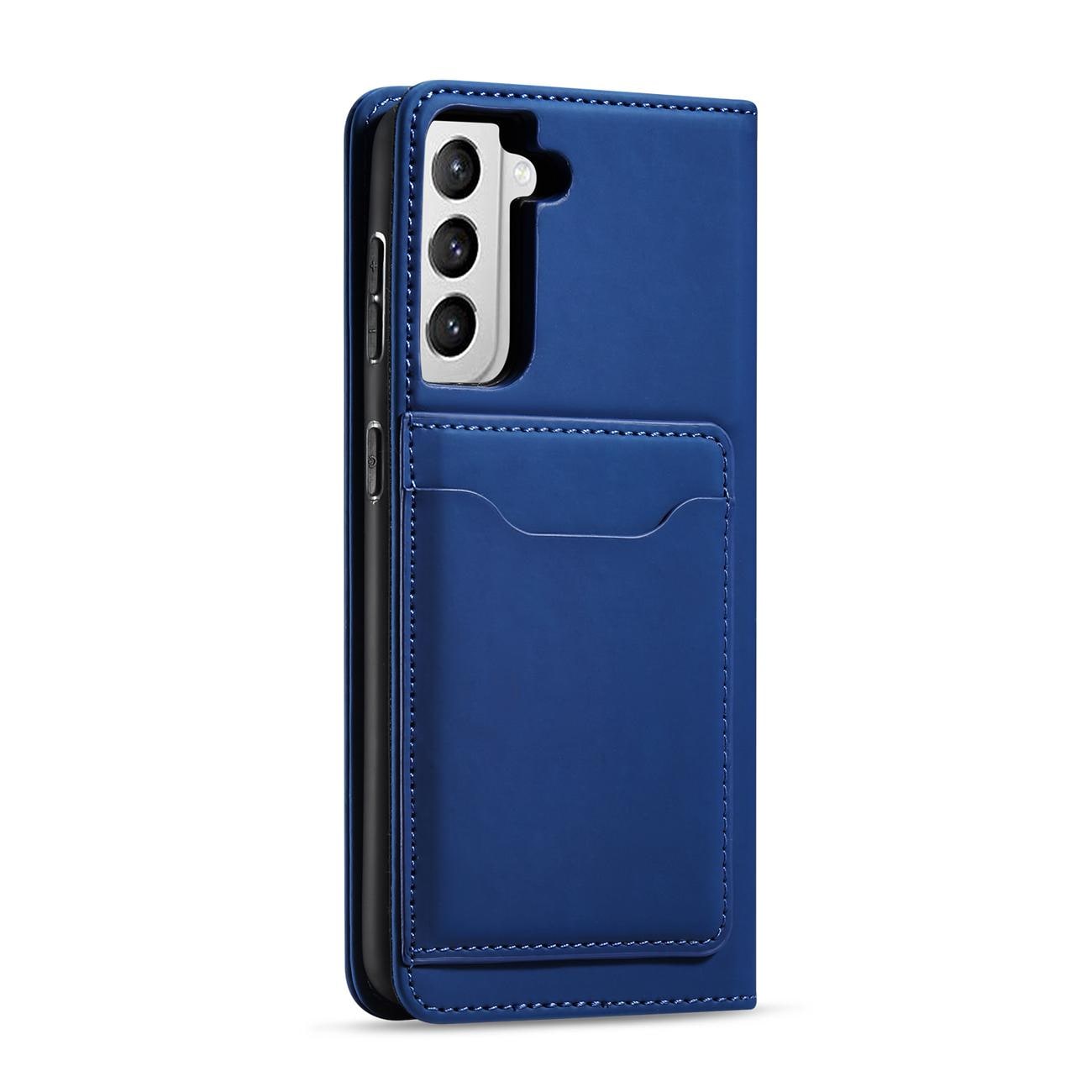 Magnet Kortetui Etui til Samsung Galaxy S22 + (S22 Plus) Pung Pung Kortholder Blå