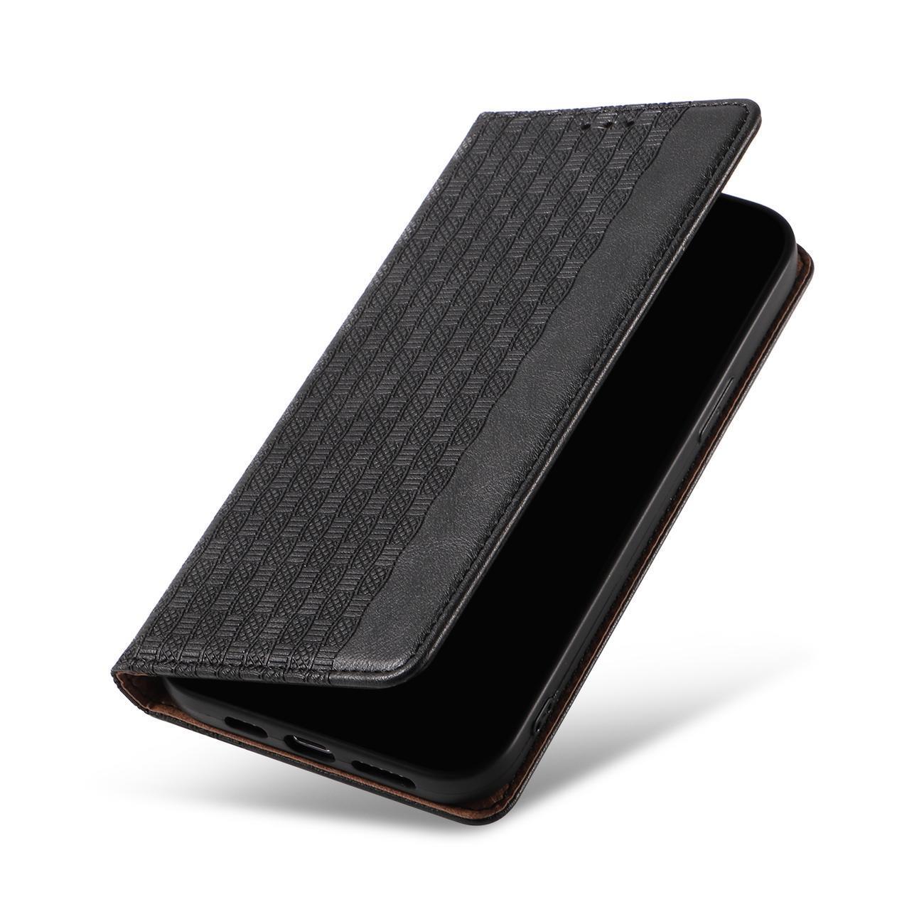 Magnet Strap Case Etui til iPhone 13 Pro Max Pouch Wallet + Mini Lanyard Vedhæng Sort