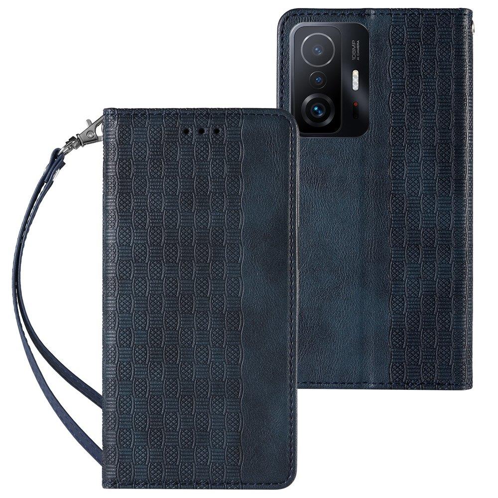 Magnet Remfodral Fodral för Xiaomi Redmi Note 11 Pro Pouch Plånbok + Mini Lanyard Hänge Blå