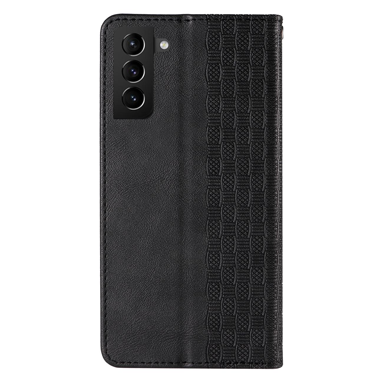 Magnet Strap Case Etui til Samsung Galaxy S22 + (S22 Plus) Pung Pung + Mini Lanyard Vedhæng Sort