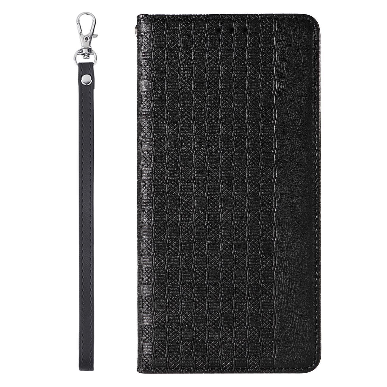 Magnet Remfodral för iPhone 12 Pro Max Pouch Plånbok + Mini Lanyard Hänge Svart