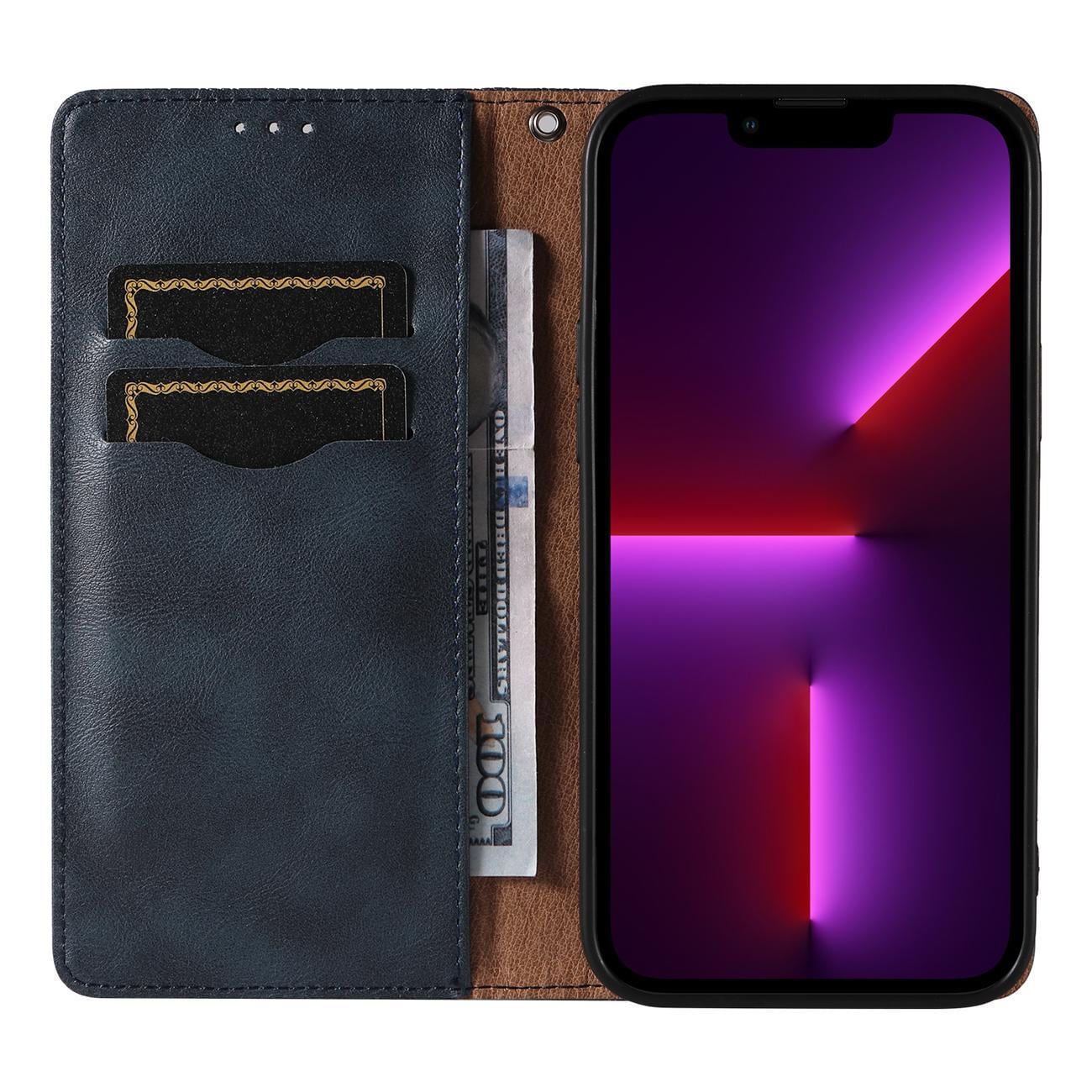 Magnet Remfodral för iPhone 12 Pro Max Pouch Plånbok + Mini Lanyard Hänge Blå