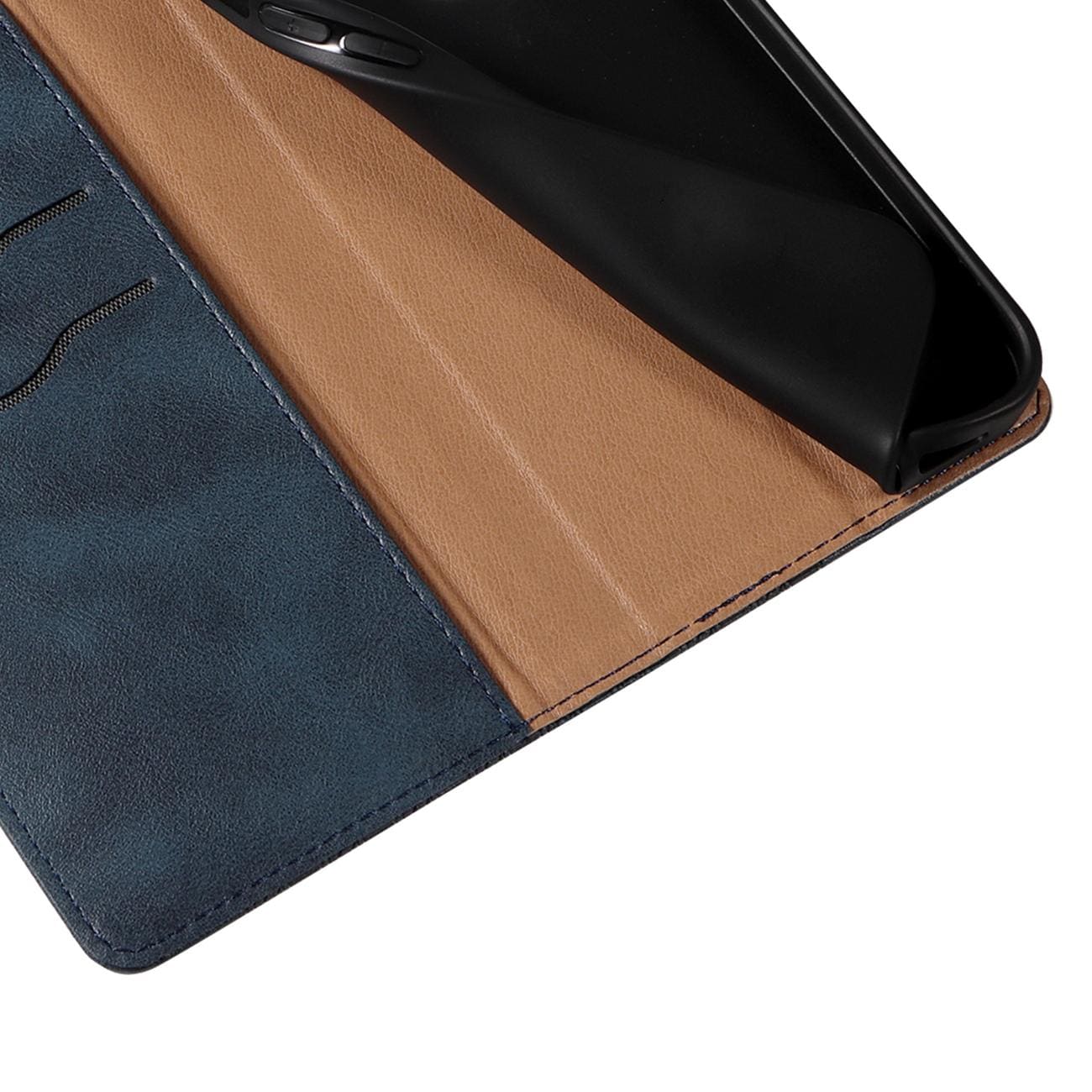 Magnet Strap Case Etui til Samsung Galaxy S22 + (S22 Plus) Pung Pung + Mini Lanyard Vedhæng Blå
