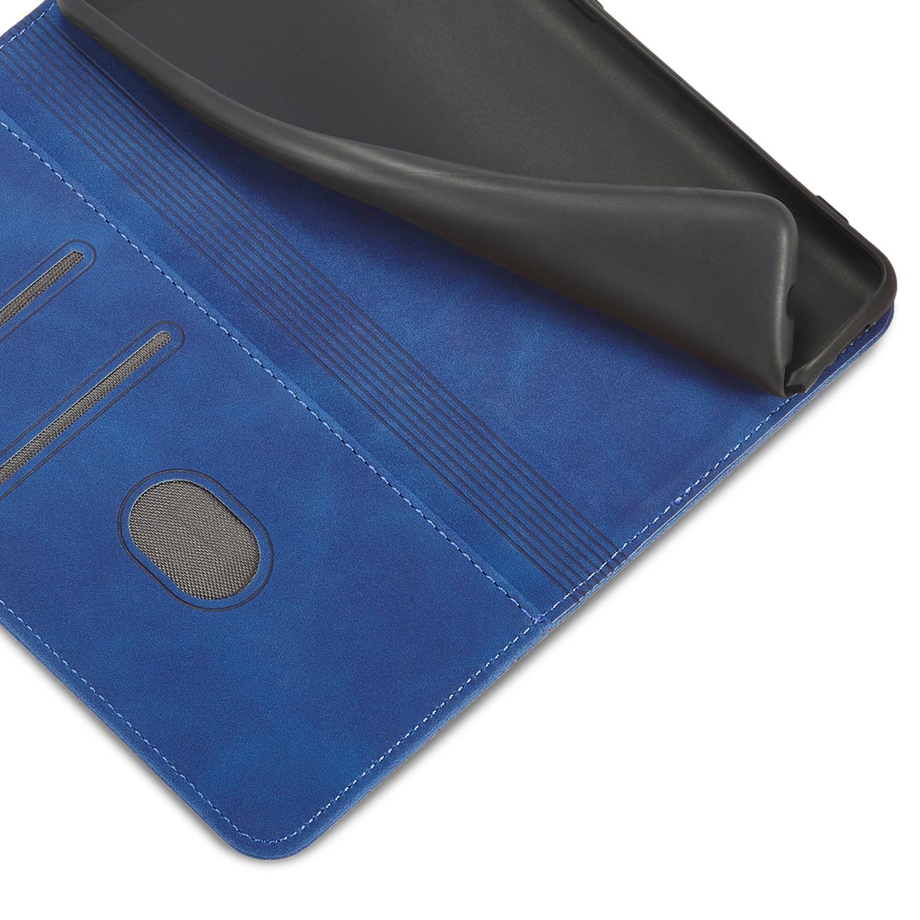 Magnet Fancy etui til Samsung Galaxy S22 + (S22 Plus) Pouch Wallet Card Holder Blue
