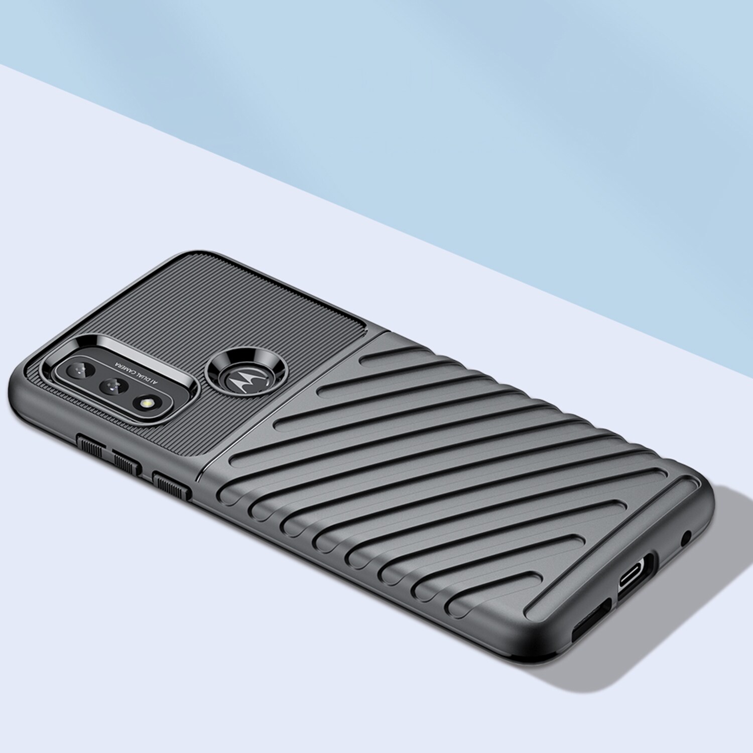 Thunder Case flexibelt pansarskydd för Motorola Moto G Play 2022 svart