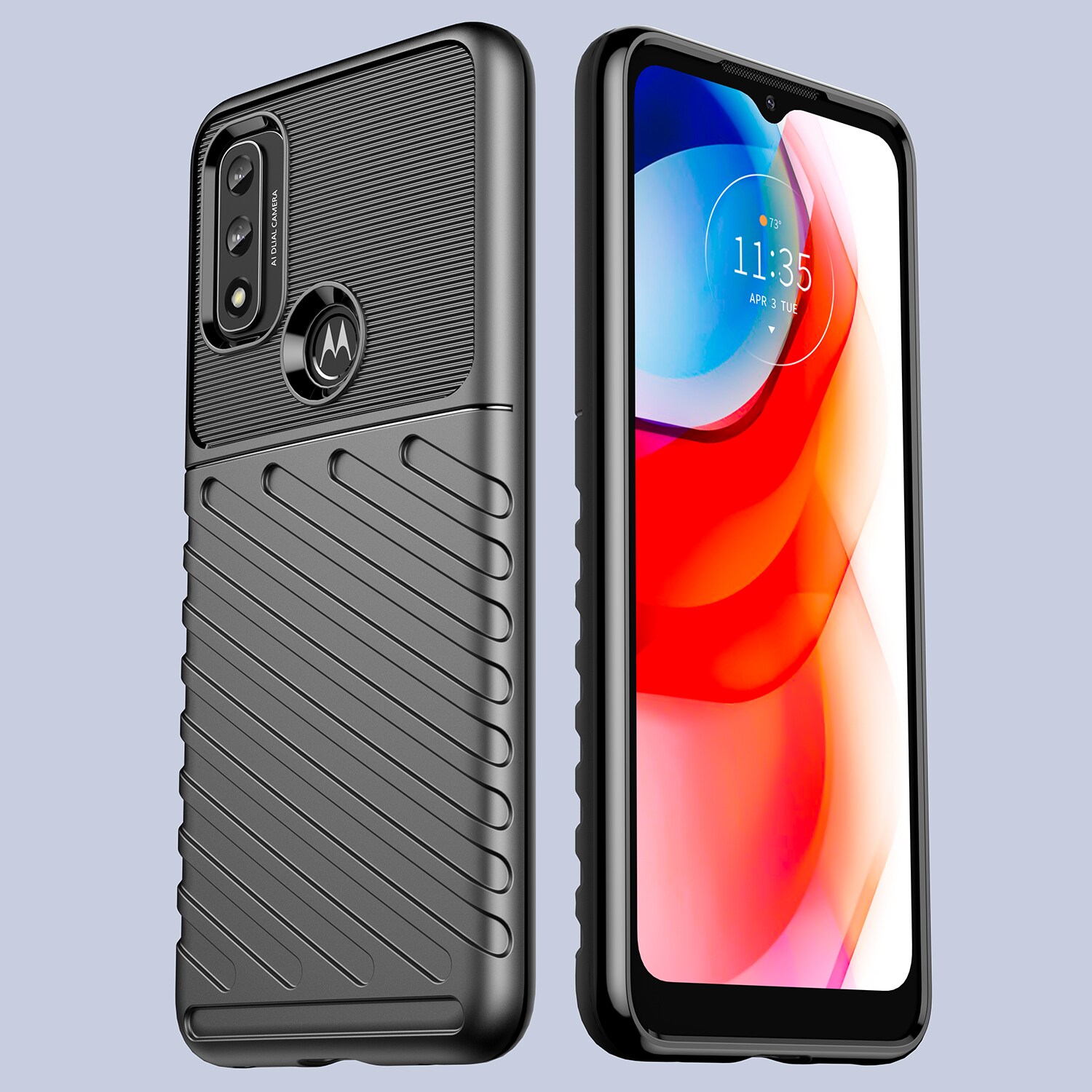 Thunder Case flexibelt pansarskydd för Motorola Moto G Play 2022 svart