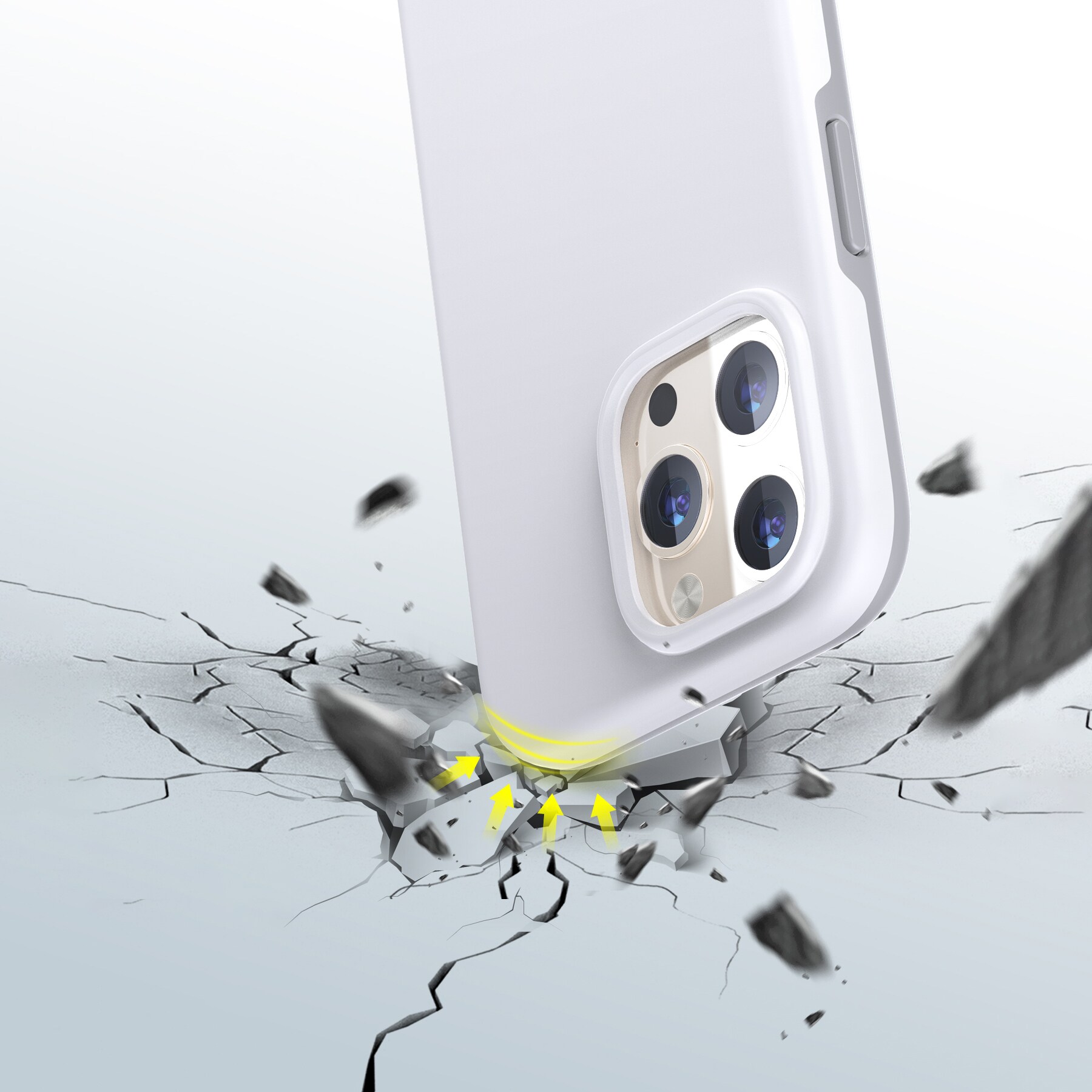 Choetech MFM Anti-drop Case Cover för iPhone 13 Pro Max vit (PC0114-MFM-WH)