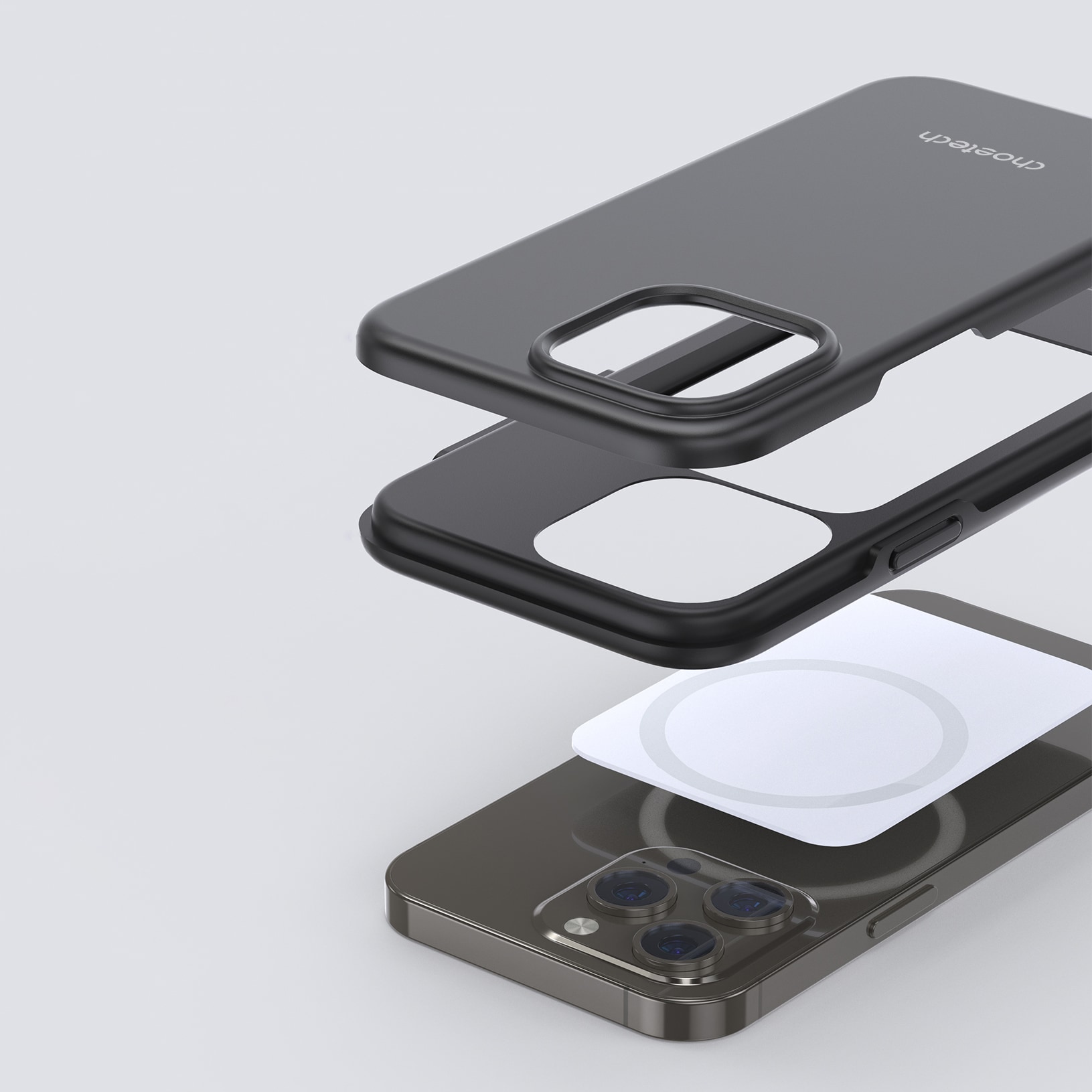Choetech MFM Anti-drop Case Cover för iPhone 13 Pro Max svart (PC0114-MFM-BK)